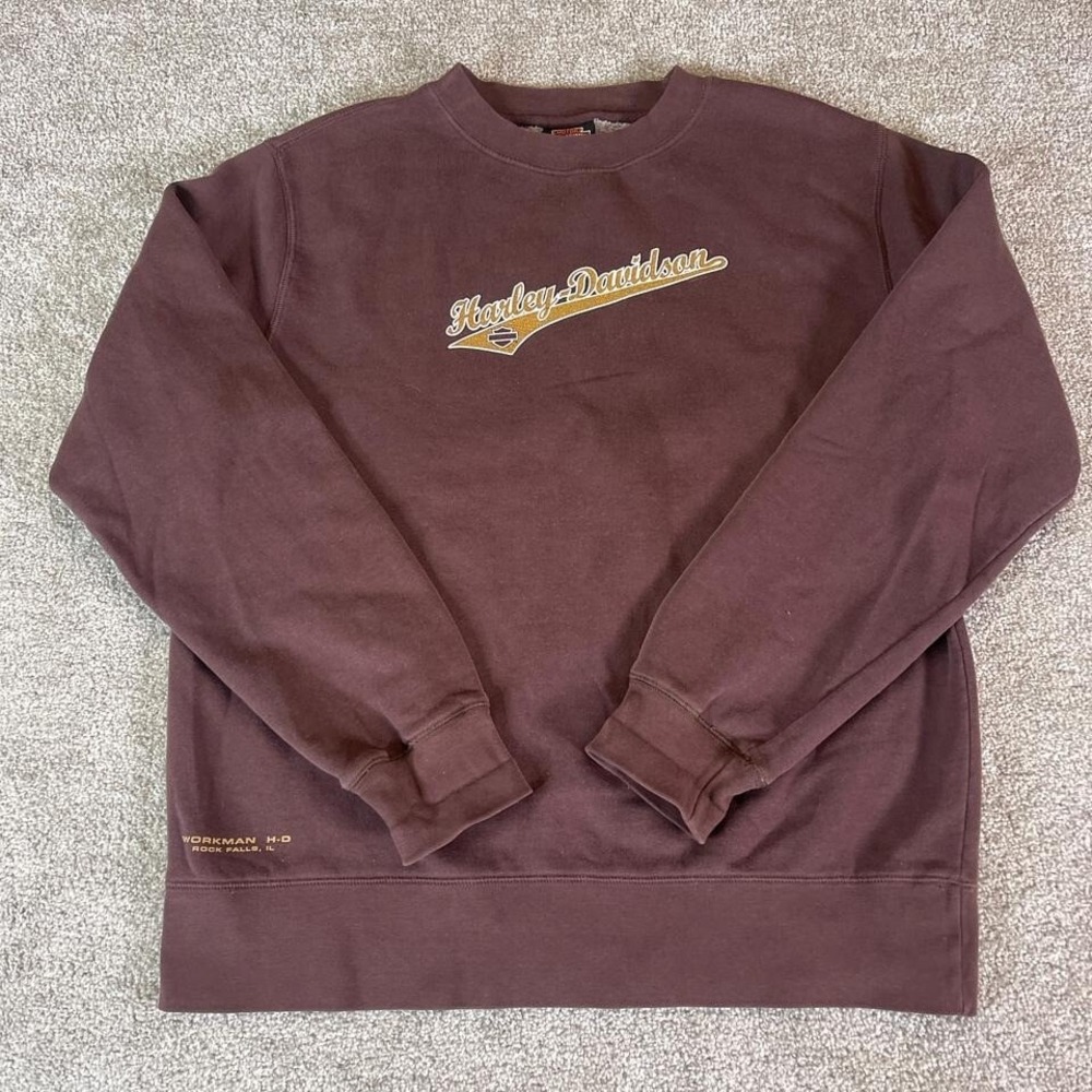 Harley-Davidson Women's Crew Neck Pullover Sweatshirt Biker Graphic